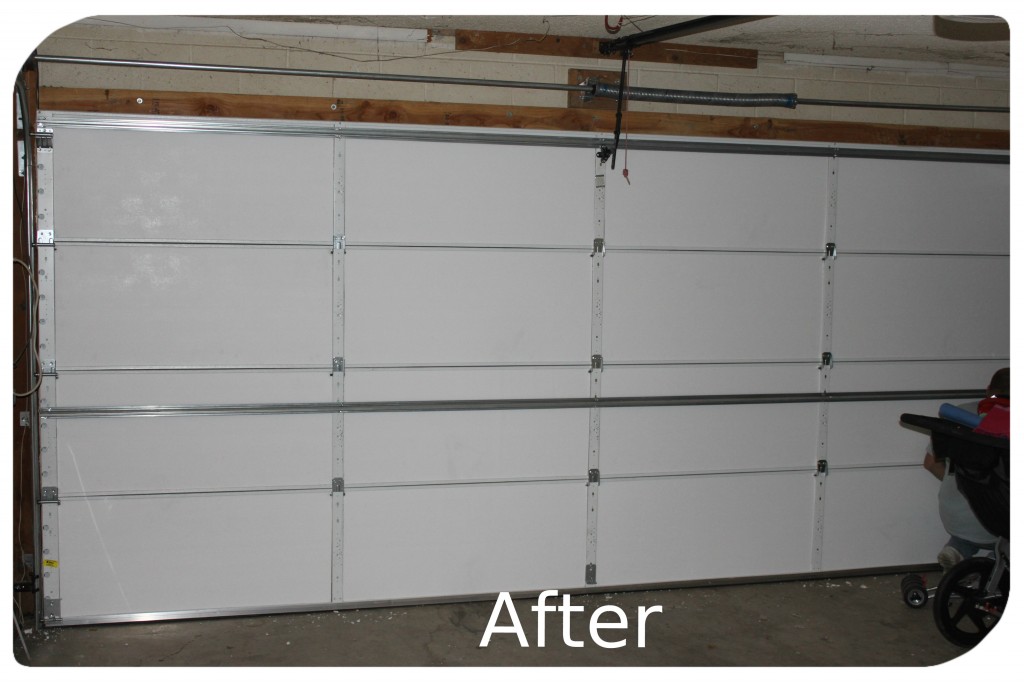 Garage Door, Wall and Attic Insulation - 2 Car Garage Panel Insulation After1 1024x682